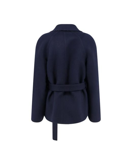 Dior Blue Belted Coats