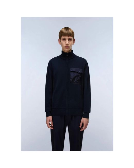 Napapijri Hoodies & Sweatvesten ,Blauw ,Zip-Throughs in het Blue voor heren