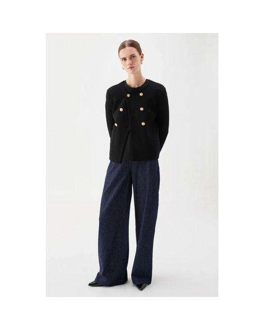 BUSNEL Truien & Vesten ,Zwart ,Wol Kelly Jacket in het Black