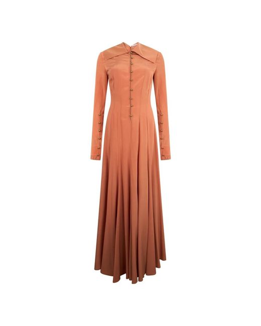 Philosophy Di Lorenzo Serafini Orange Maxi Dresses