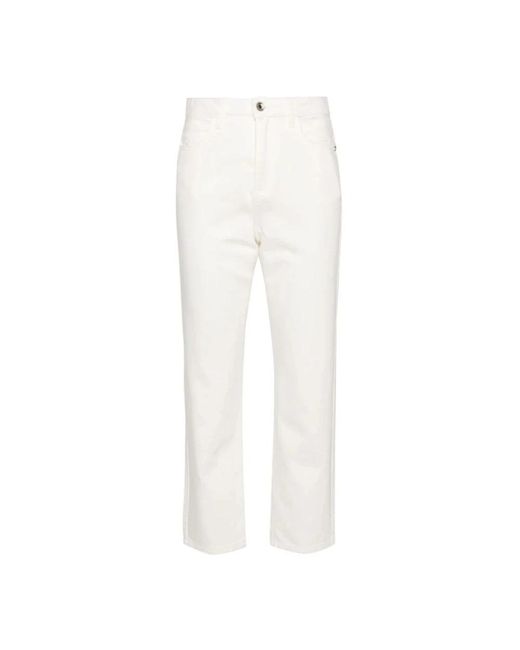 Patrizia Pepe White Cropped Jeans