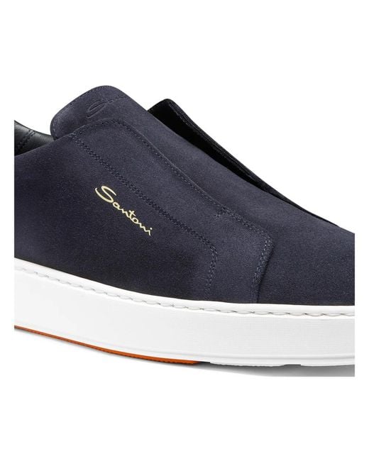 Santoni Blue Sneakers for men
