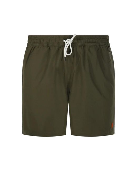 Ralph Lauren Badmode ,Groen ,Polyester Traveler Classic Zwem Boxer in het Green voor heren