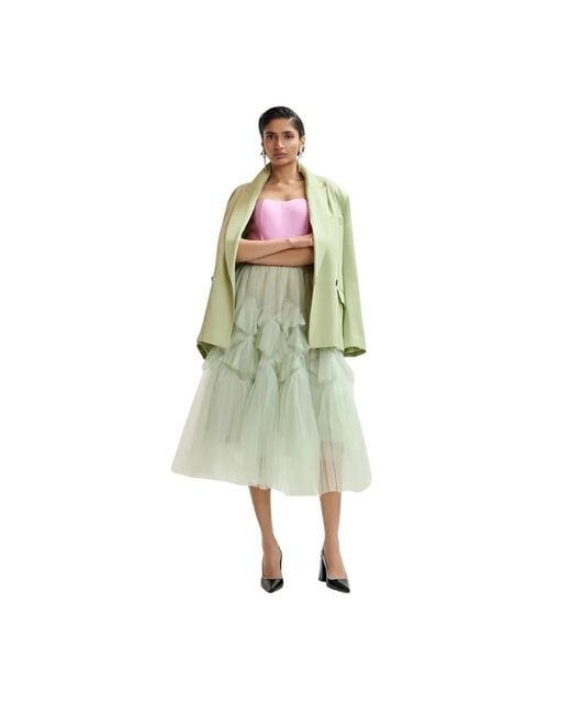 Essentiel Antwerp Green Midi Skirts