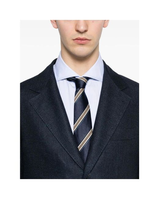 Brunello Cucinelli Blue Single Breasted Suits for men