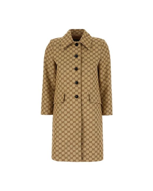 Single-Breasted Coats Gucci de color Natural