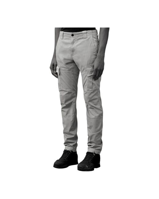 Slim-Fit Trousers di C P Company in Gray da Uomo