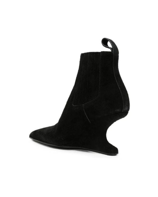 Rick Owens Black Heeled Boots