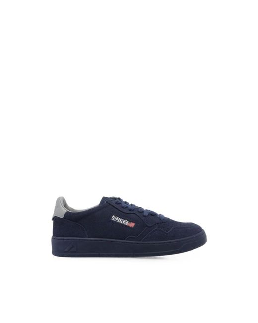 Autry Blue Medalist Low Perforated Panelled Sneakers for men