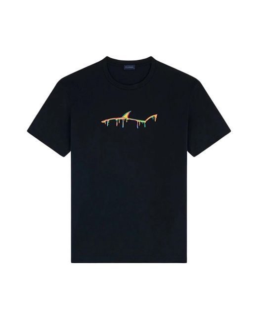 Paul & Shark Marine baumwolle regular fit t-shirt in Black für Herren
