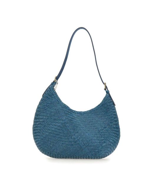 Dragon Diffusion Blue Blaue leder-schultertasche luna mezza
