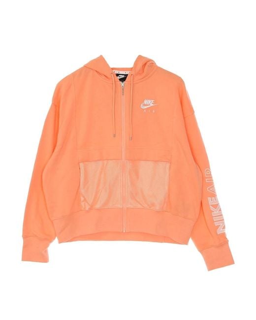 Nike Fitness ,Oranje ,Katoen Zip Hoodie Sportswear in het Orange