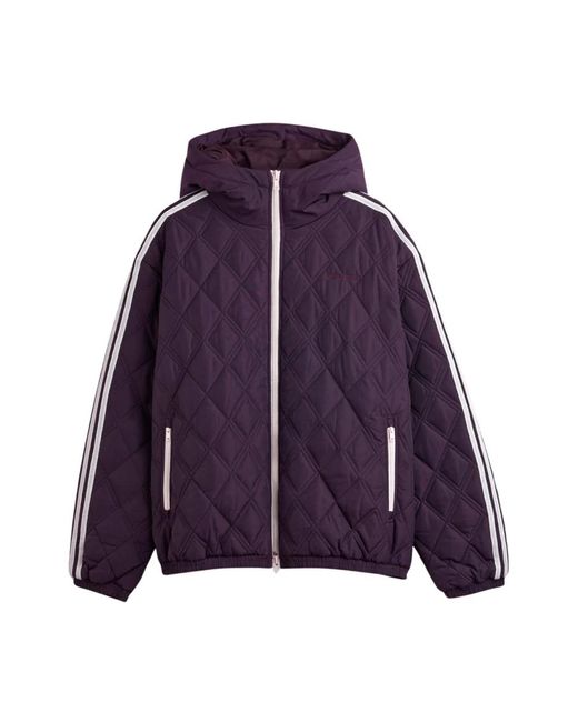 Adidas Quilted Three Stripes Jacket in het Purple voor heren