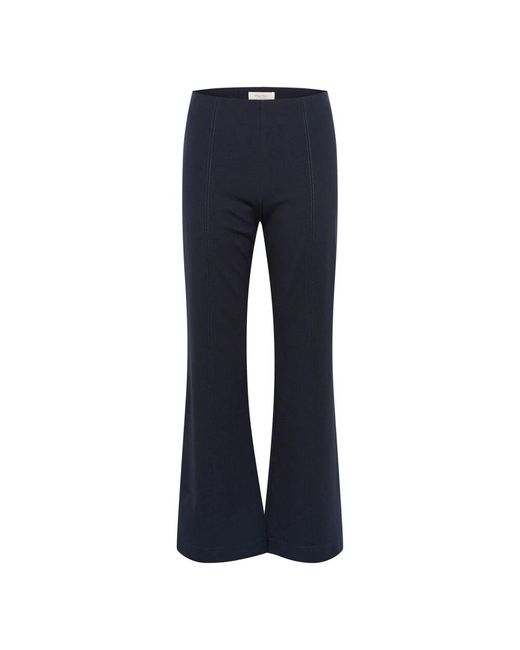 Part Two Blue Bootcut dunkelblaue hose mit elastischem bund