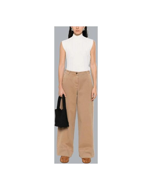 Moncler Natural Wide Trousers