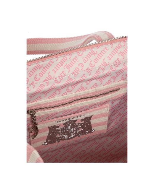 Juicy Couture Pink Rosa gestreifte shopper tasche