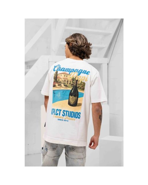 T-Shirts Xplct Studios de hombre de color White