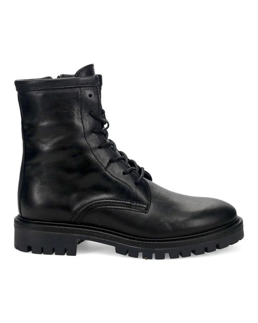 Alpe Black Lace-Up Boots
