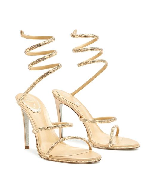 Shoes > sandals > high heel sandals Rene Caovilla en coloris Metallic