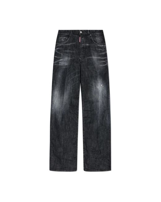 DSquared² Gray Wide Jeans for men