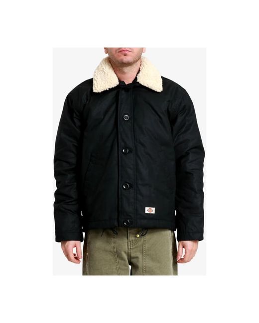 Dickies Jassen ,Zwart ,Katoen Waxed Canvas Jacket in het Black voor heren