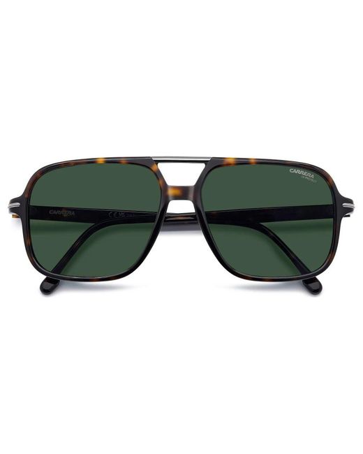 Carrera Retro Navigator Sonnenbrille Mit Metalleinsätzen in Green für Herren