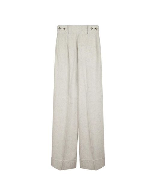 Alberta Ferretti Gray Wide Trousers