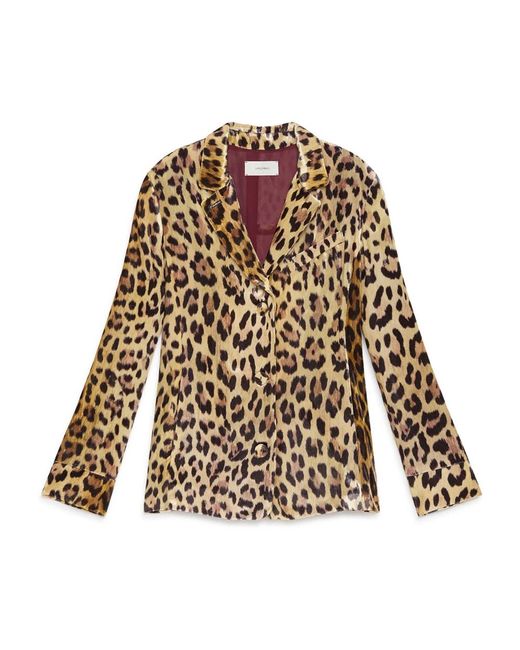 Maliparmi Velvet Prints Jacket in het Brown