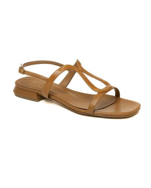 Albano Brown Flat Sandals