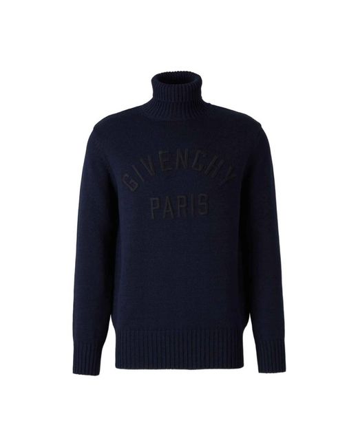 Givenchy Donkerblauwe Coltrui Met Logo in het Blue voor heren