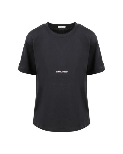 T-shirts Saint Laurent de color Black