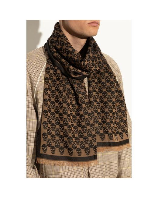 McQueen Black Scarves for men