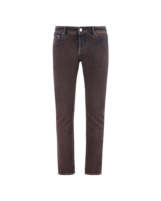 Moorer Gray Slim Fit Jeans for men