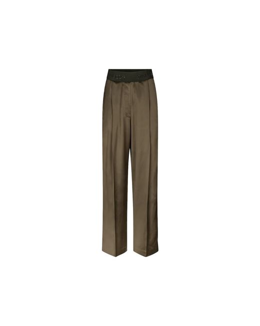 Stine Goya Green Straight Trousers