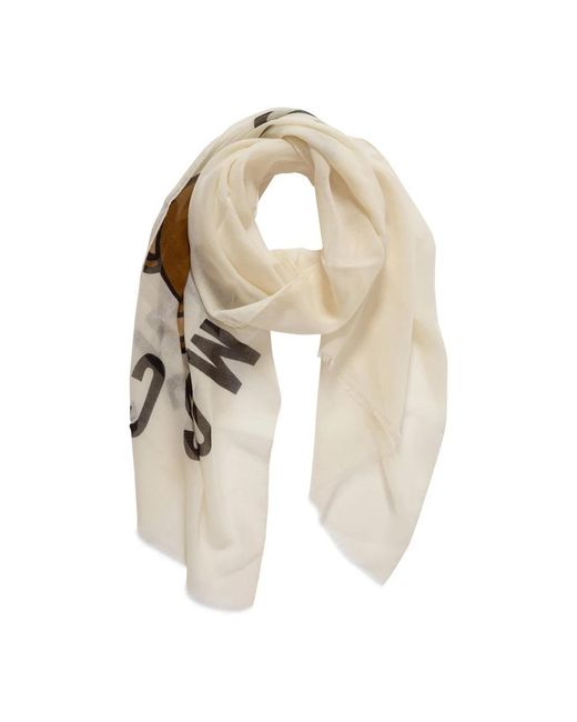 Moschino Natural Silky Scarves