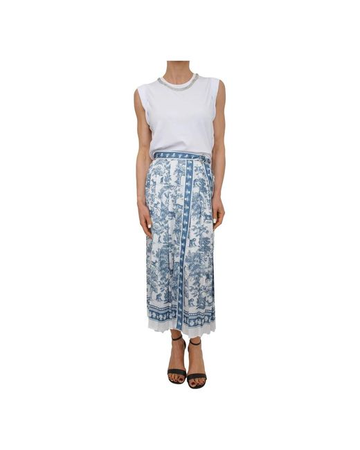 Fracomina Blue Midi Skirts