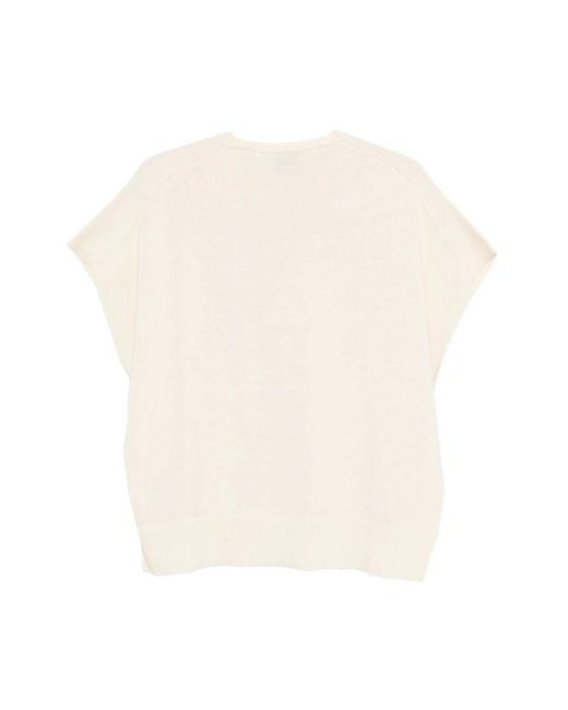 Alysi White Round-Neck Knitwear