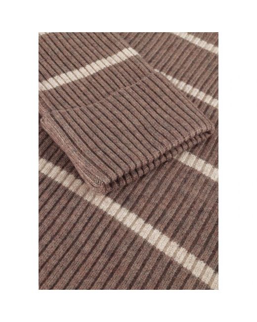 co'couture Brown Gestreifter Strickpullover