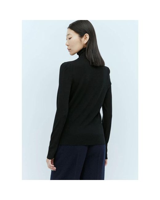 Chloé Black Wollstrick turtleneck sweater
