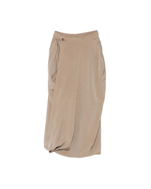Uma Wang Gink Midi Rok in het Natural