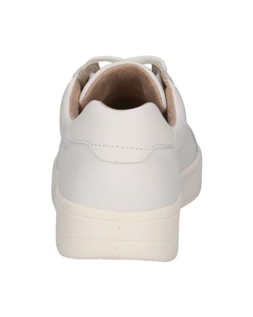 Caprice White Weiße nappa sneakers für frauen