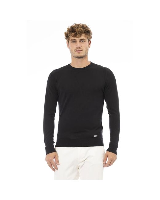 Round-Neck Knitwear di Baldinini in Black da Uomo