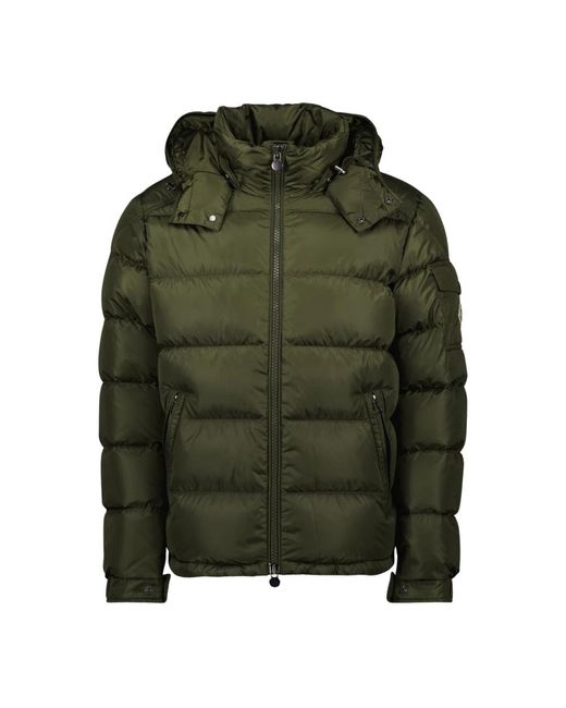 Moncler Maya Khaki Jacke Mit Stehkragen in Green für Herren