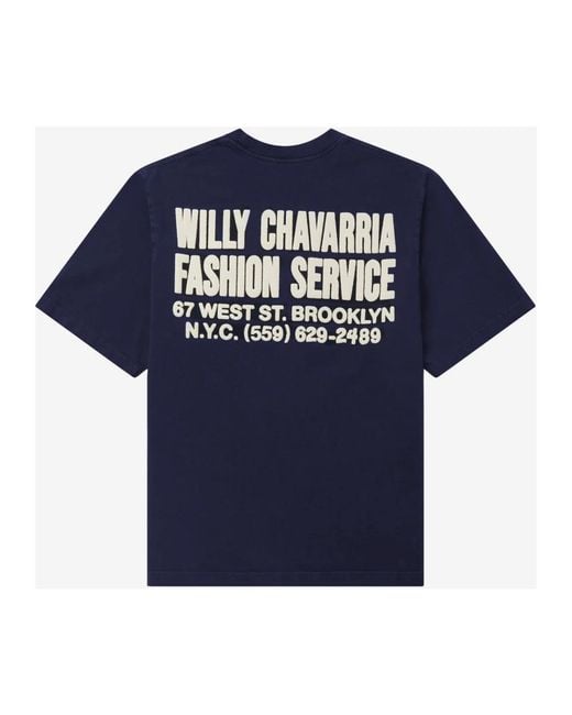 Willy Chavarria Blue T-Shirts for men