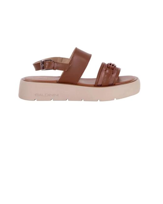 Flat Sandals di Baldinini in Brown