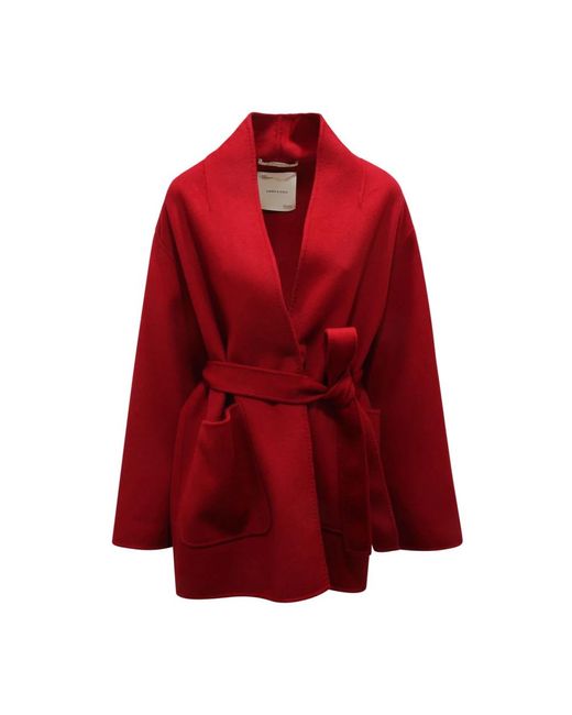 EMMA & GAIA Red Belted Coats