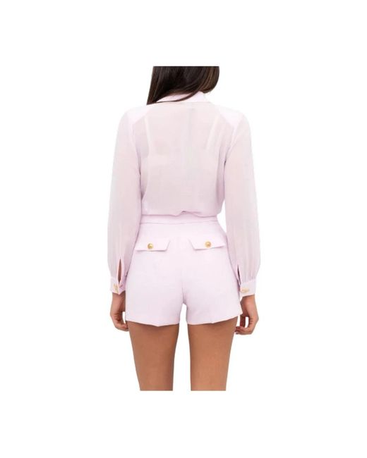 Elisabetta Franchi Pink Playsuits