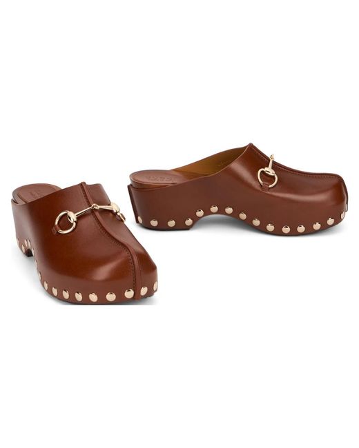 Gucci Brown Clogs