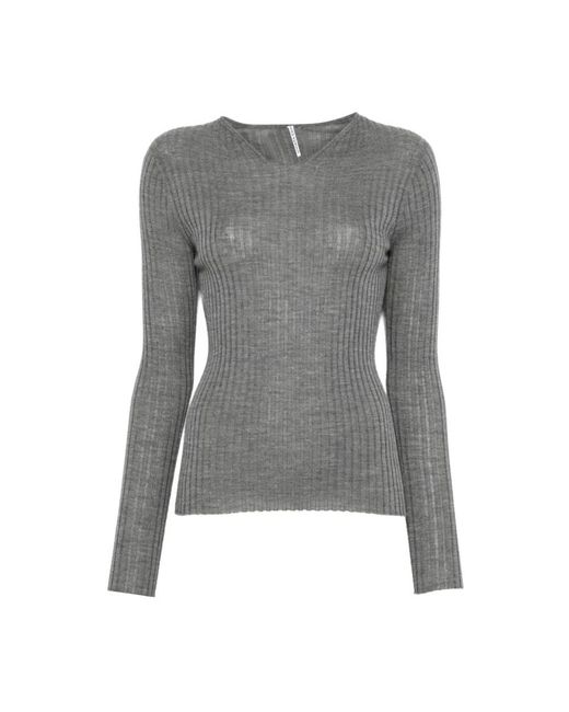 V-Neck Knitwear Liviana Conti en coloris Gray