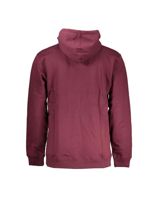 Vans Hoodies & Sweatvesten ,Bruin ,Katoen Gezellige Fleece Hoodie Met Logo in het Red voor heren